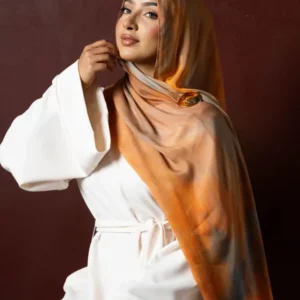 Printed Modal Shawl - Shades of Orange